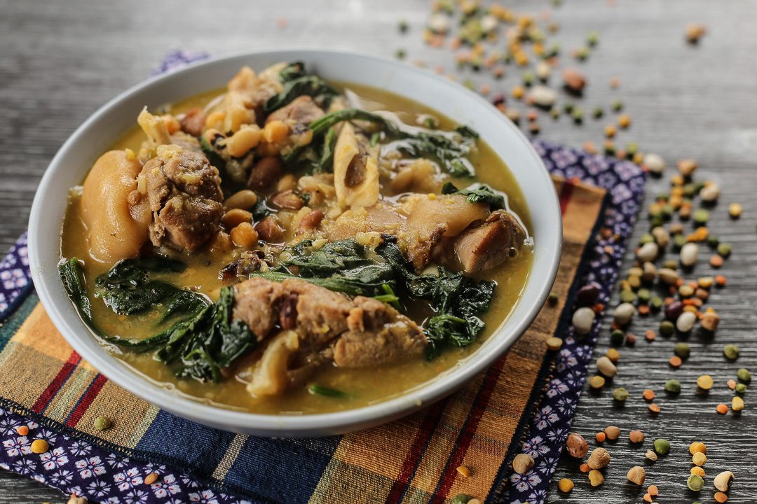 Pork Leg, Lentil, Peas and Bean Stew 1