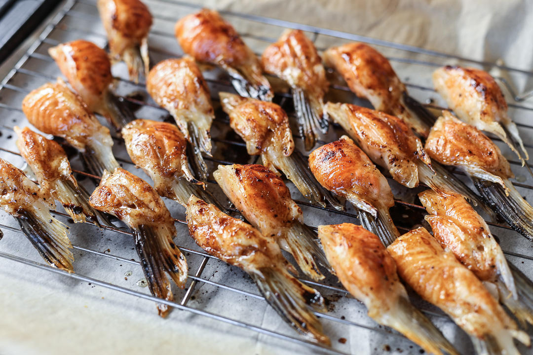 Grilled Salmon Fins 2